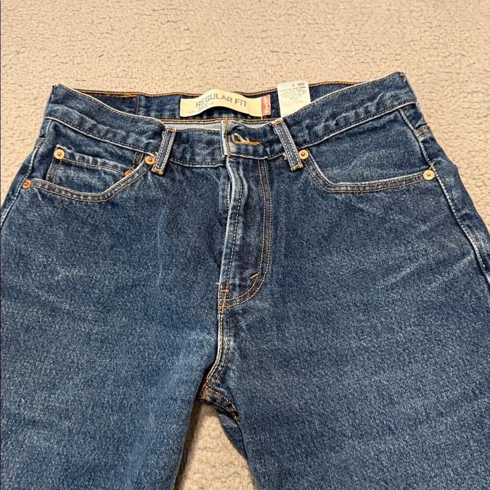 Levi's 505 Regular Fit Men's Straight Blue Jeans Size 30 - Picture 2 of 10